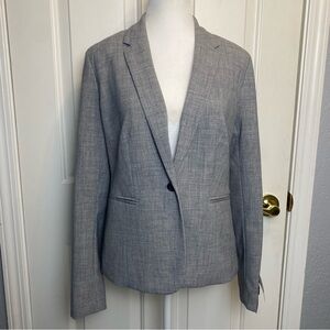 Banana Republic light grey single button blazer academia business casual 4 small
